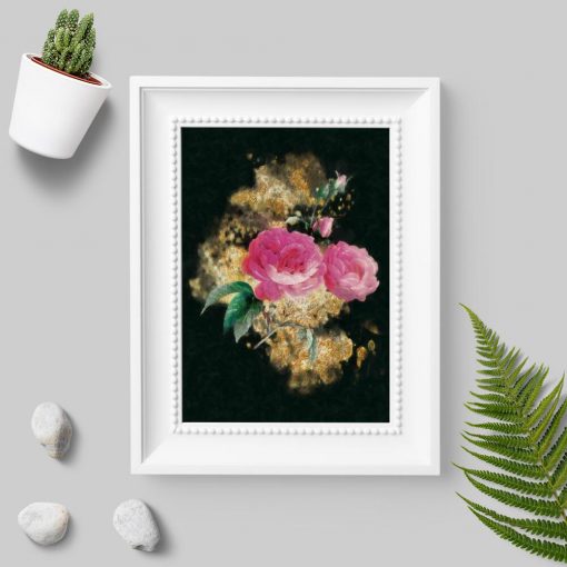 Plakaty z motywem różowych kwiatków