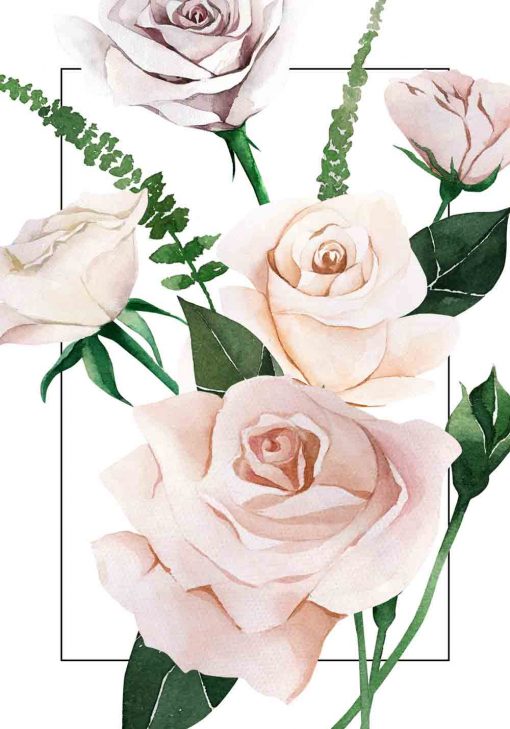 plakat z różą na prezent dla mamy