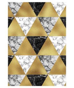 Plakat z motywem trójkątów - Marmur