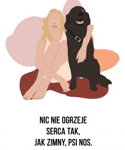 Plakat typograficzny o psie