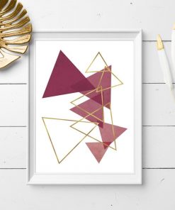 Plakat do sypialni - Rozsypane trójkąty
