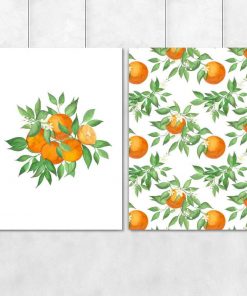 Plakat dyptyk z pomarańczami na prezent