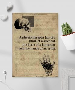 Plakat z angielską typografią o fizjoterapii