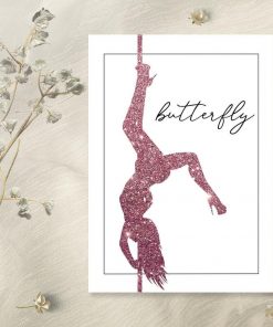 Plakat do studia pole dance - Butterfly