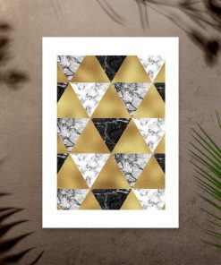 Plakat na prezent - Wzór z trójkątów