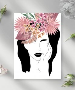 Plakat z egzotycznymi kwiatami do przedpokoju