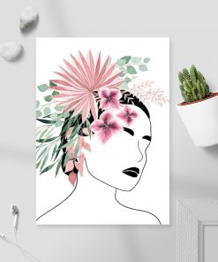 Plakat na prezent - Kwiaty we włosach