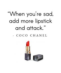 Plakat z cytatem Coco Chanel
