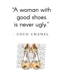 Plakat Coco Chanel - Cytat o butach