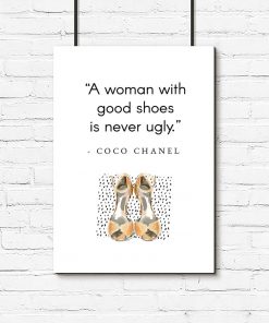 Plakat Coco Chanel do pokoju - Good shoes