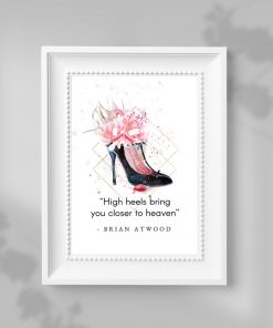 Plakat typograficzny do salonu - High heels