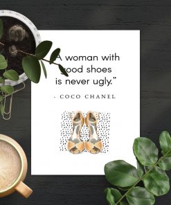 Plakat Coco Chanel do sypialni - Good shoes