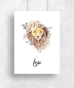 Plakat z lwem do salonu - Znak zodiaku