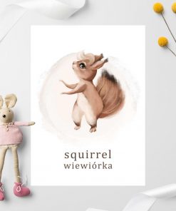 Plakat dla chłopca - Wiewiórka