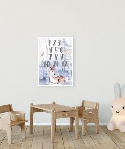 dydaktyczny plakat dla dzieci- jelonek i las