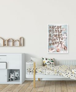 Plakat z alfabetem do pokoju dziecka