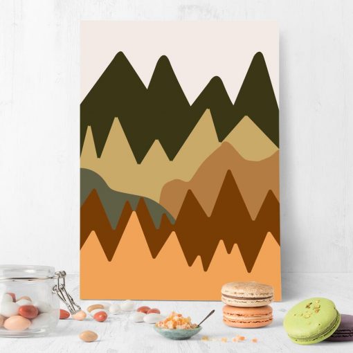 Abstrakcyjne góry - Plakat do Kuchni