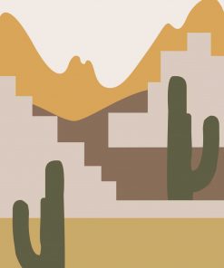 Plakat do oprawienia z kaktusami