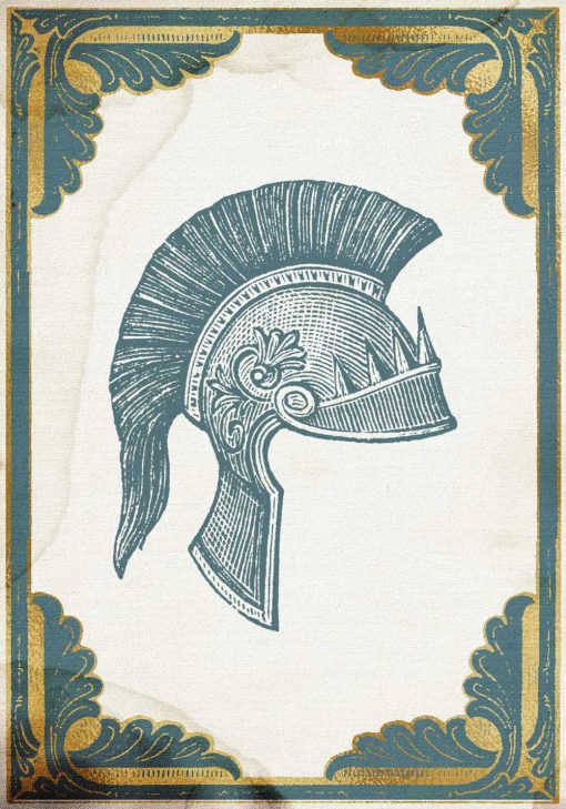 Plakat hełm rzymskiego oficera