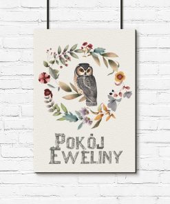 Plakat dla Eweliny z sową