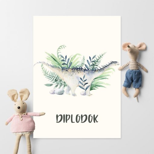 Diplodok - Plakat dla dzieci