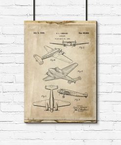 Plakat schemat samolotu dwusilnikowego