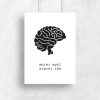 Motywacyjny plakat z mózgiem