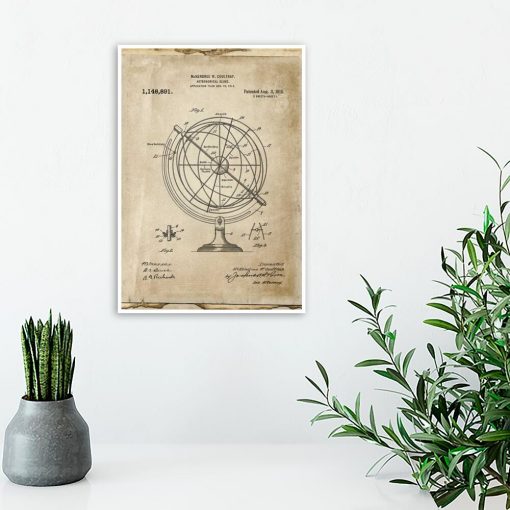 Poster dla wynalazcy - Astronomiczny globus do biura