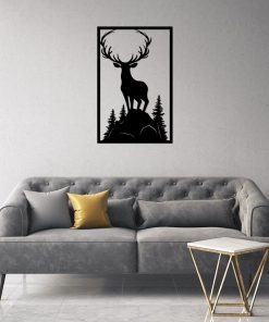 Przestrzenna dekoracja ścienna z jeleniem