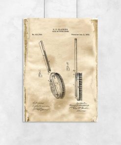 Plakat z patentem na szczotkę kąpielową do łazienki