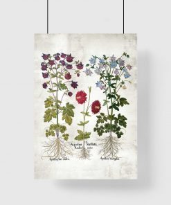 Plakat z kwiatami kwitnącymi