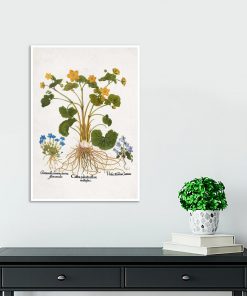 Rustykalny plakat z łąkowymi kwiatami na przedpokój