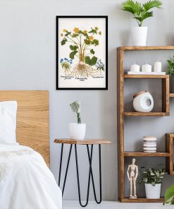 Rustykalny plakat z polnymi kwiatami do sypialni