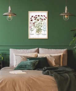 Plakat botaniczny z czerwonymi kwiatami do sypialni