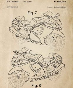 Plakat dla miłośnika motoryzacji - Patent na motor do warsztatu