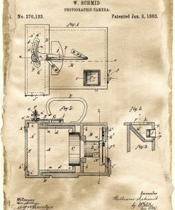 Plakat - Patent na aparat z 1883 roku