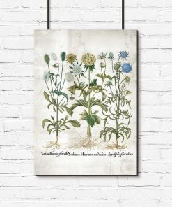 Plakat rustykalny z kwiatami ogrodowymi do powieszenia w sklepie