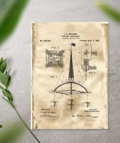 Plakat vintage z patentem na bojkę morską