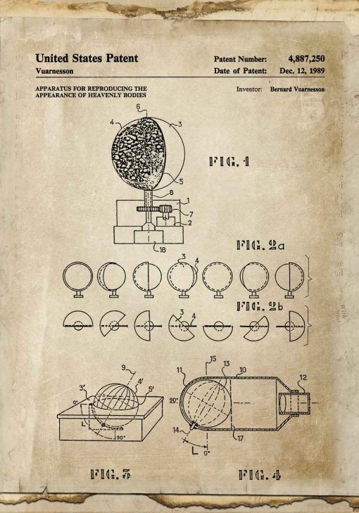 Plakat wynalazek z 1989r. urządzenie do badania Wszechświata