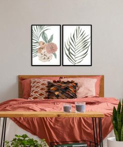 Dwa plakaty z tropikalnymi roślinami