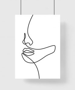 Plakat kobieca twarz do dekoracji salonu