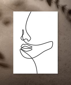 Plakat szkic twarzy kobiety