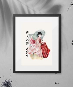 Plakat z japońską kobietą