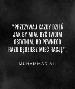 Plakat z maksymą - Muhammad Ali