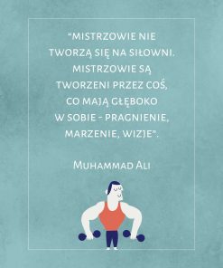 Plakat z motywacyjną maksymą - Muhammad Ali