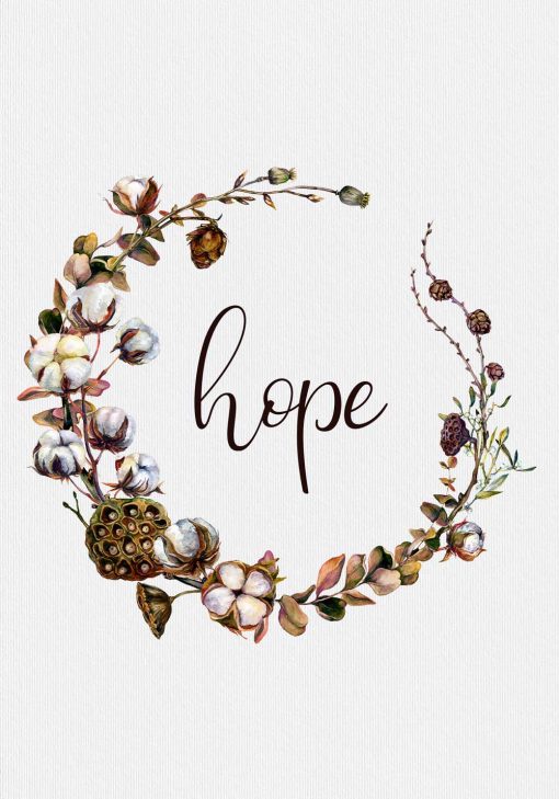 Plakat z napisem: hope do oprawienia w ramę