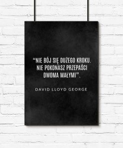 Plakat z sentencją do przedpokoju - David Lloyd George