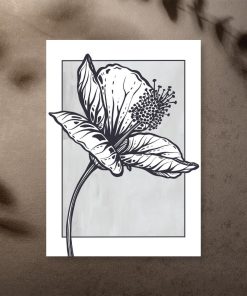 Plakat z motywem kwiatka do przedpokoju