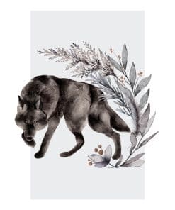 Plakat z motywem wilka