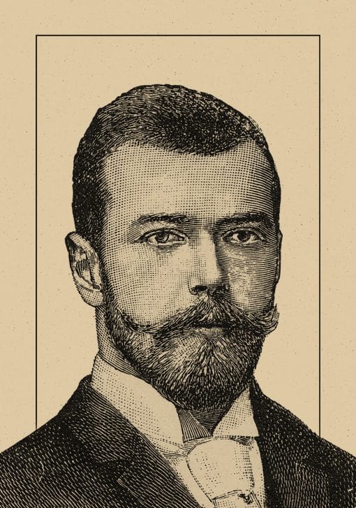Plakat z portretem mężczyzny